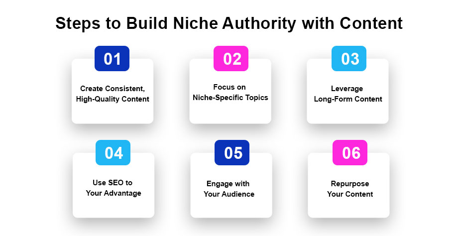 steps to build niche authority with content